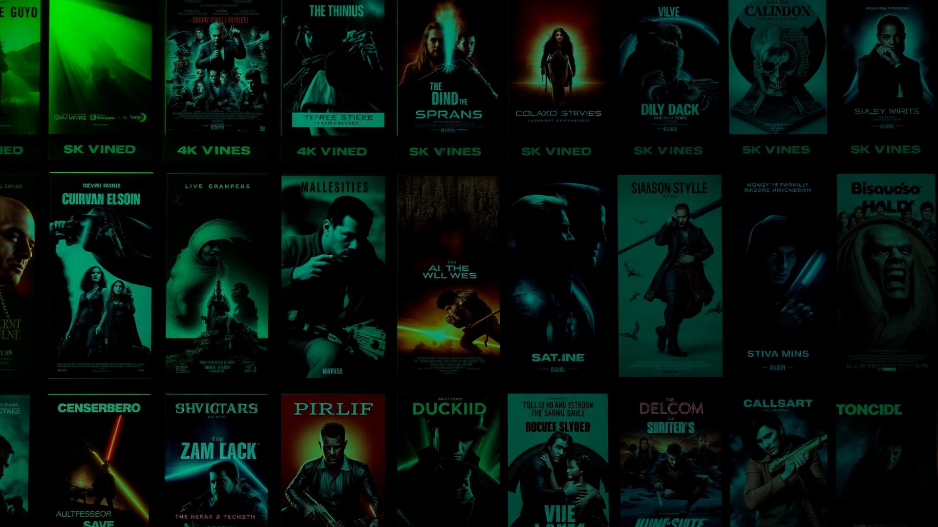 Premium IPTV streaming collage of movies and shows